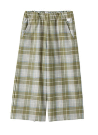 Culotte trousers in checked technowool