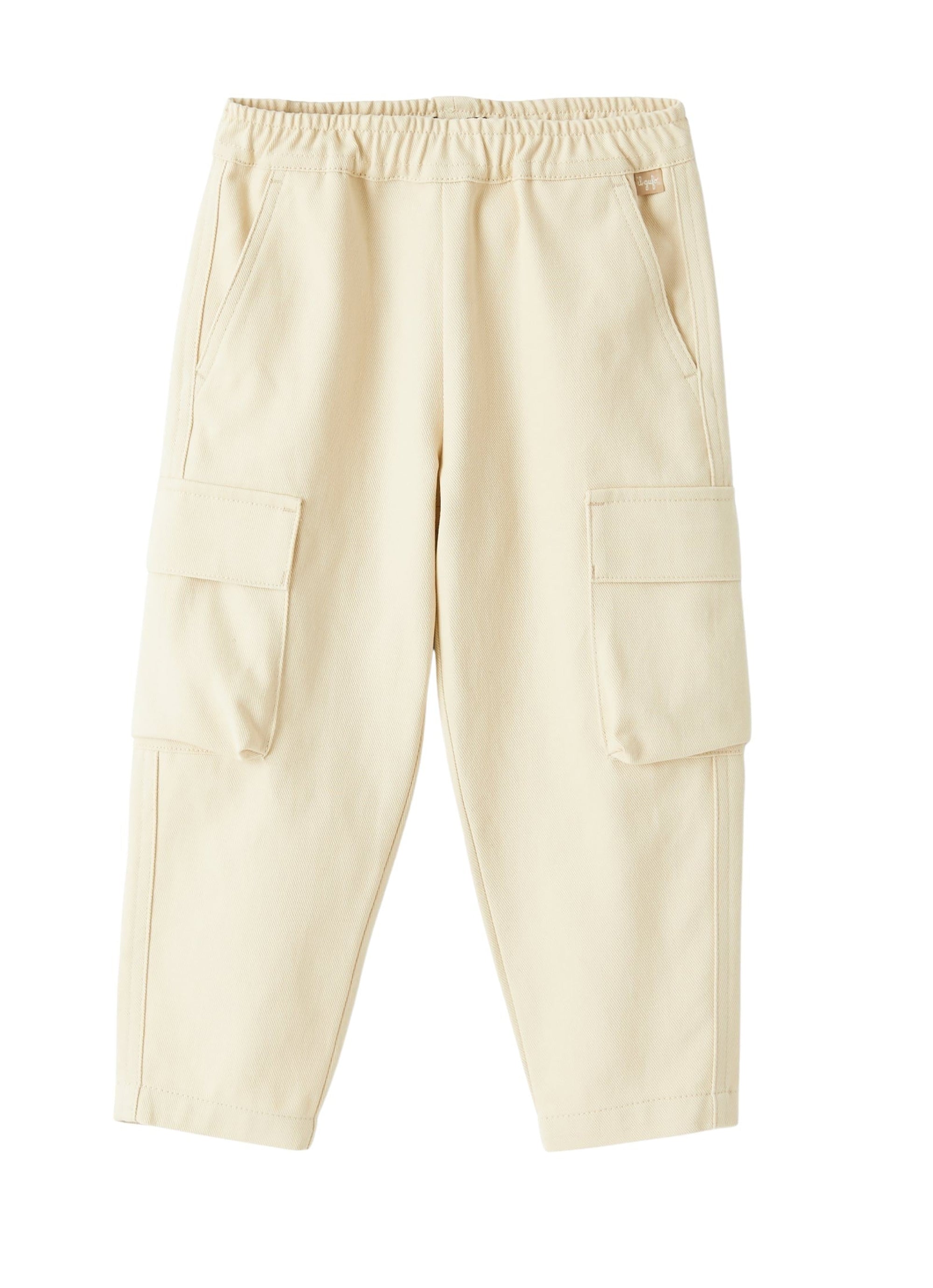pantalone cargo in bull di cotone