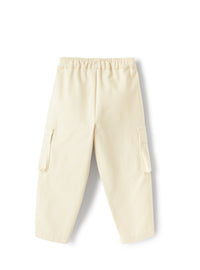 pantalone cargo in bull di cotone