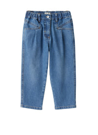Carrot-cut denim trousers