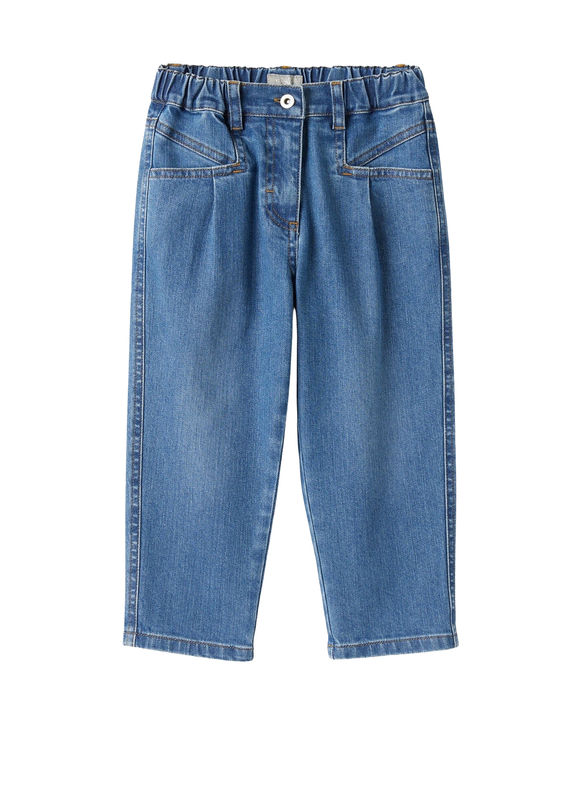 Carrot-cut denim trousers