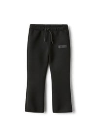 Cropped trousers in black neoprene