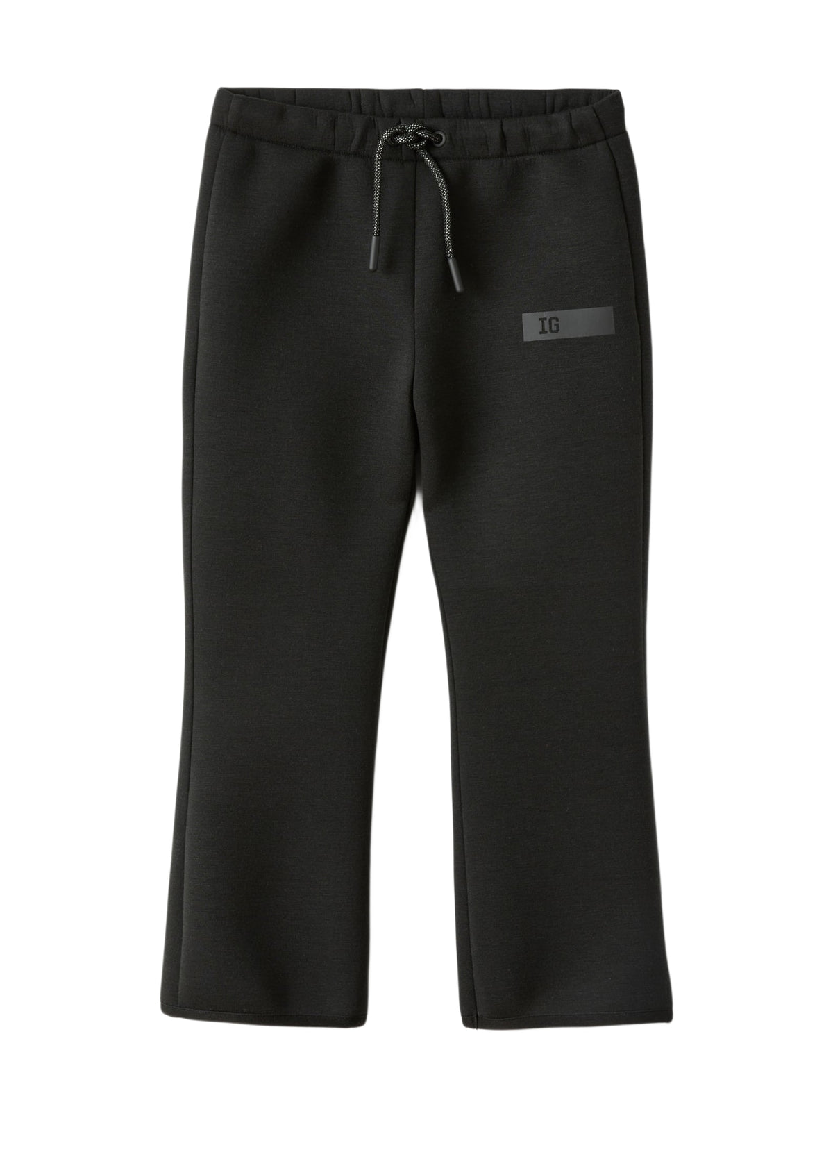 Cropped Trousers In Black Neoprene
