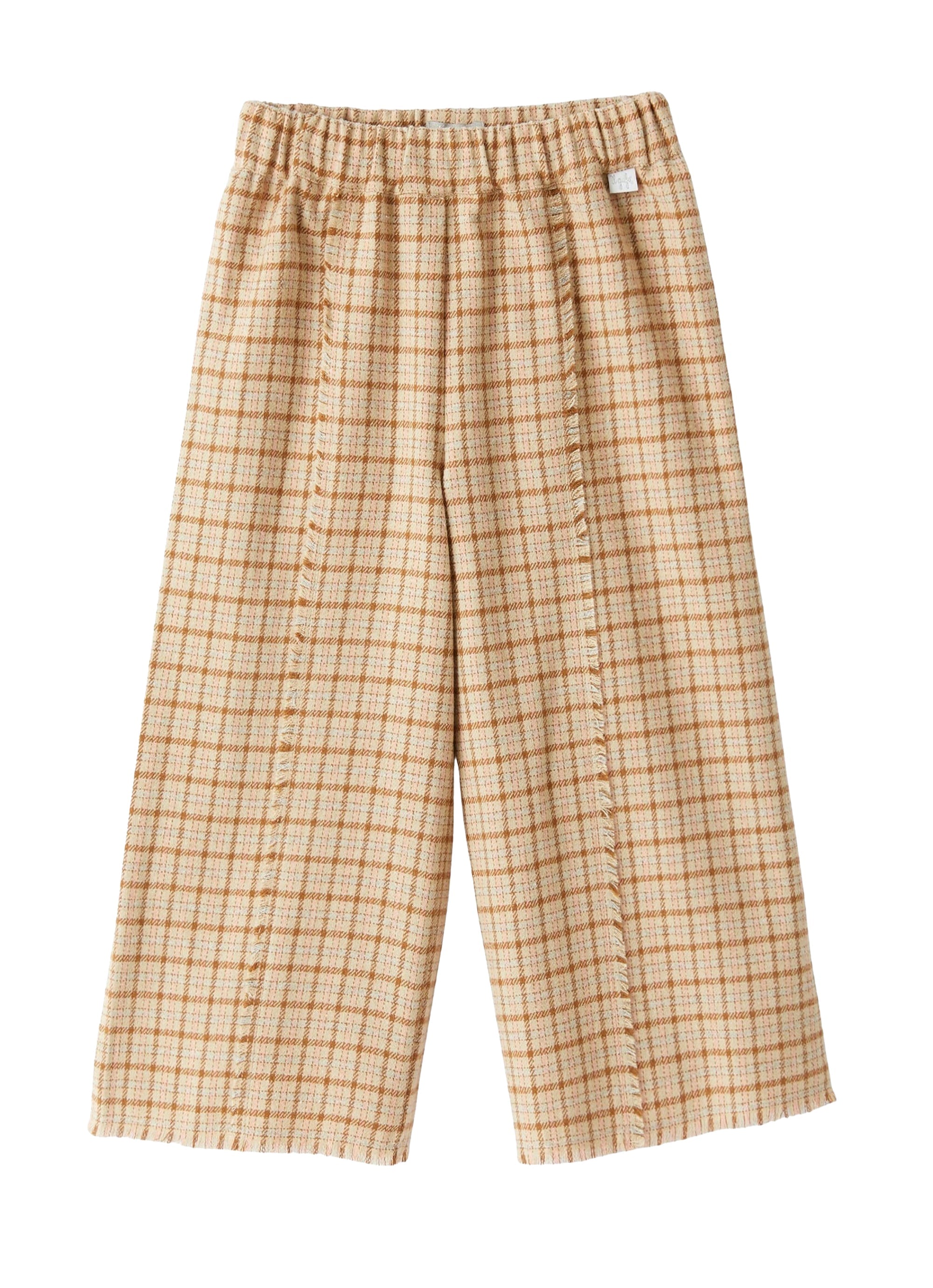 Culotte trousers in checked cotton