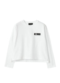 DOUBLON DEVIENT OK PICS / T-shirt boxy con logo nastrato