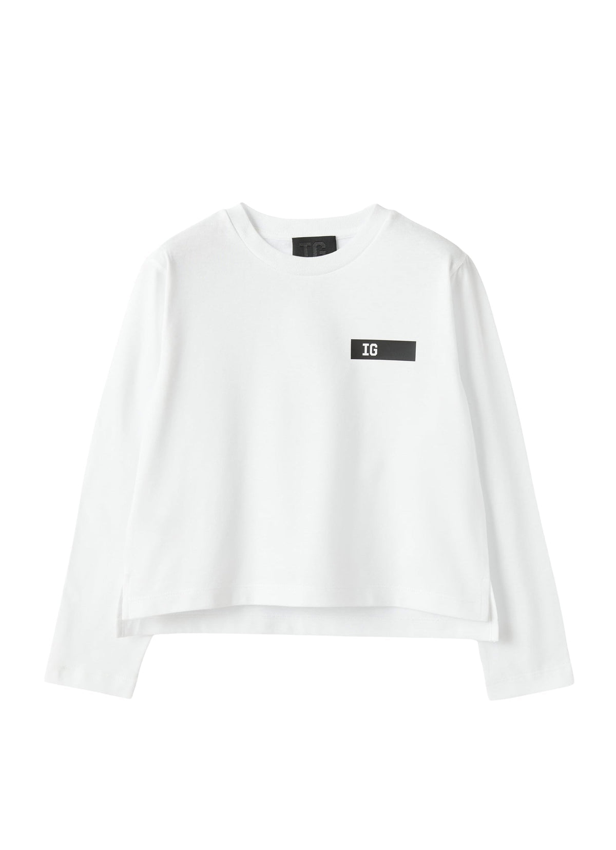 DOUBLON DEVIENT OK PICS / T-shirt boxy con logo nastrato
