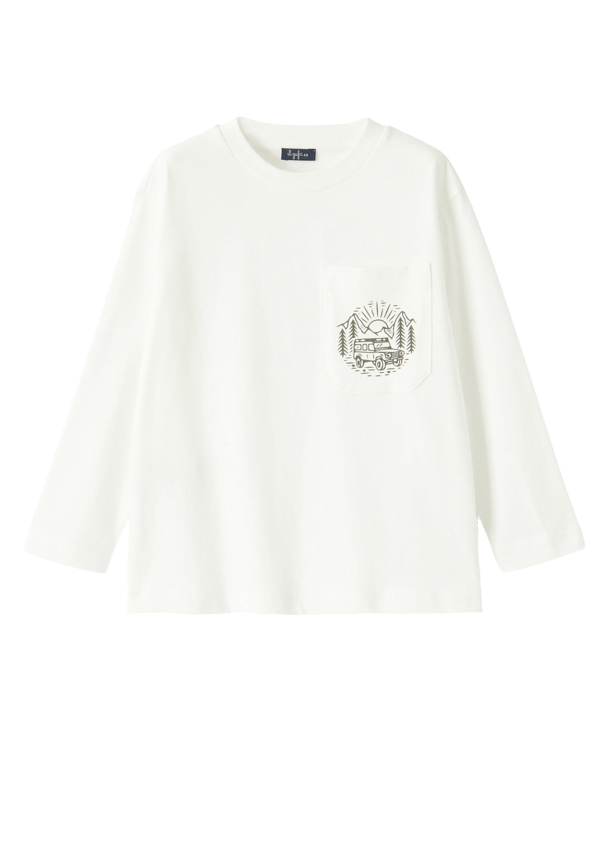 T-shirt avec imprimé sur la poche - Latte & Nero
