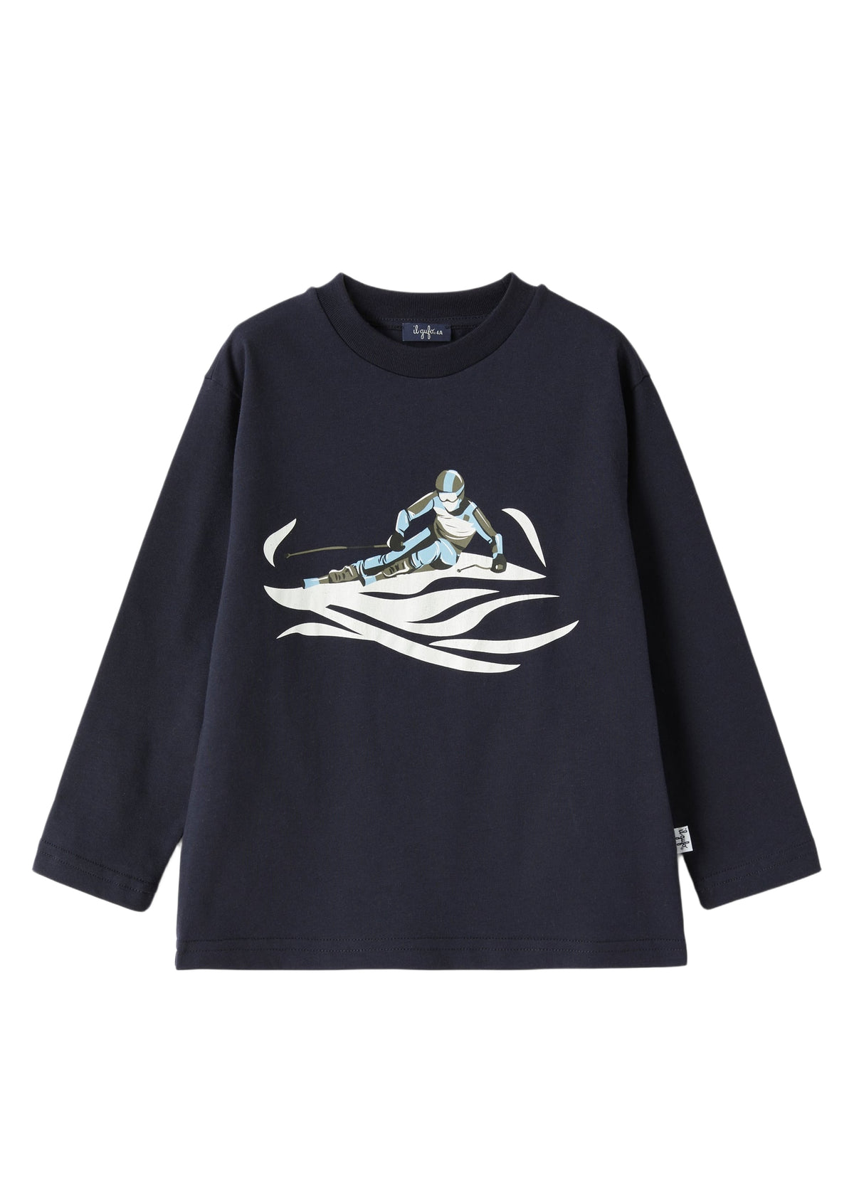 Blue T-Shirt With Skier Print