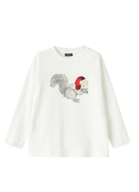 T-shirt with squirrel print