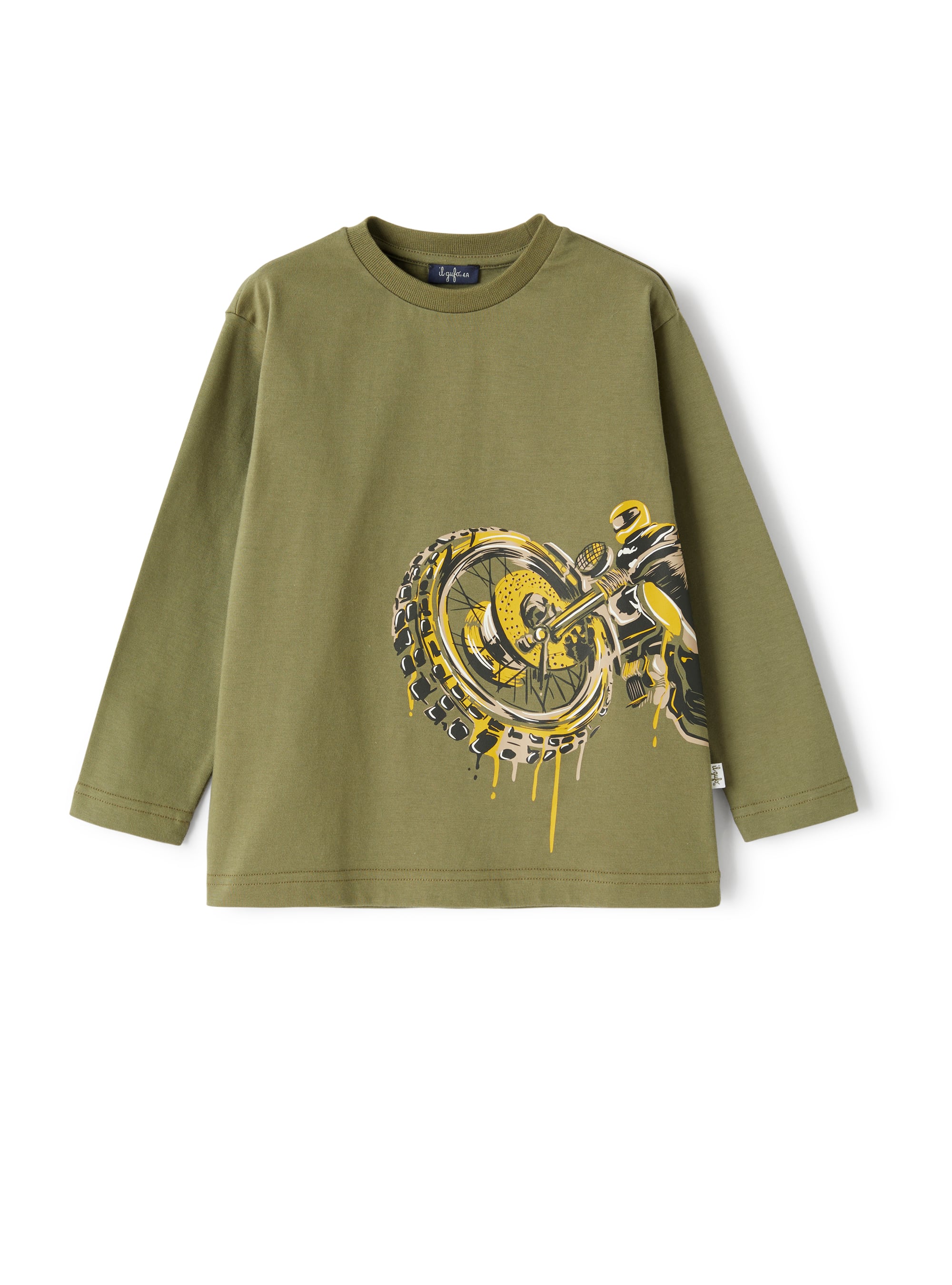 T-shirt with motorcyclist print