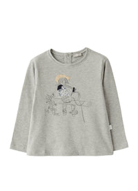 Grey T-Shirt With Cowgirl Print