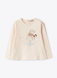Pink T-Shirt With Squirrel Print