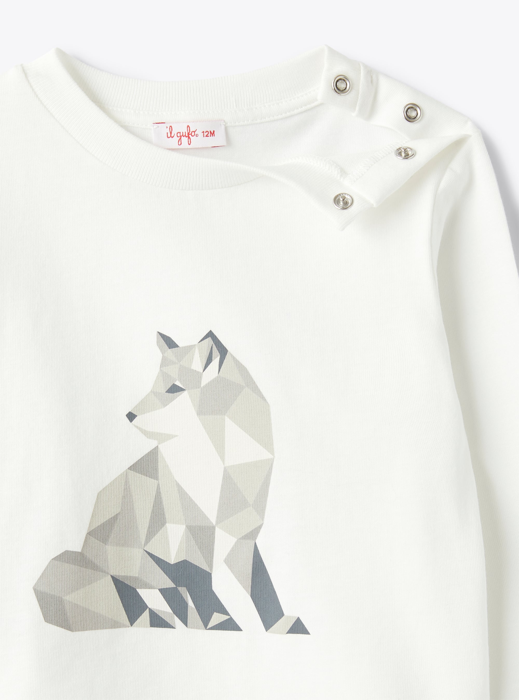 Baby Boy’S T-Shirt With Wolf Print Detail