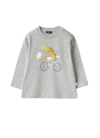 t-shirt neonato con stampa volpe