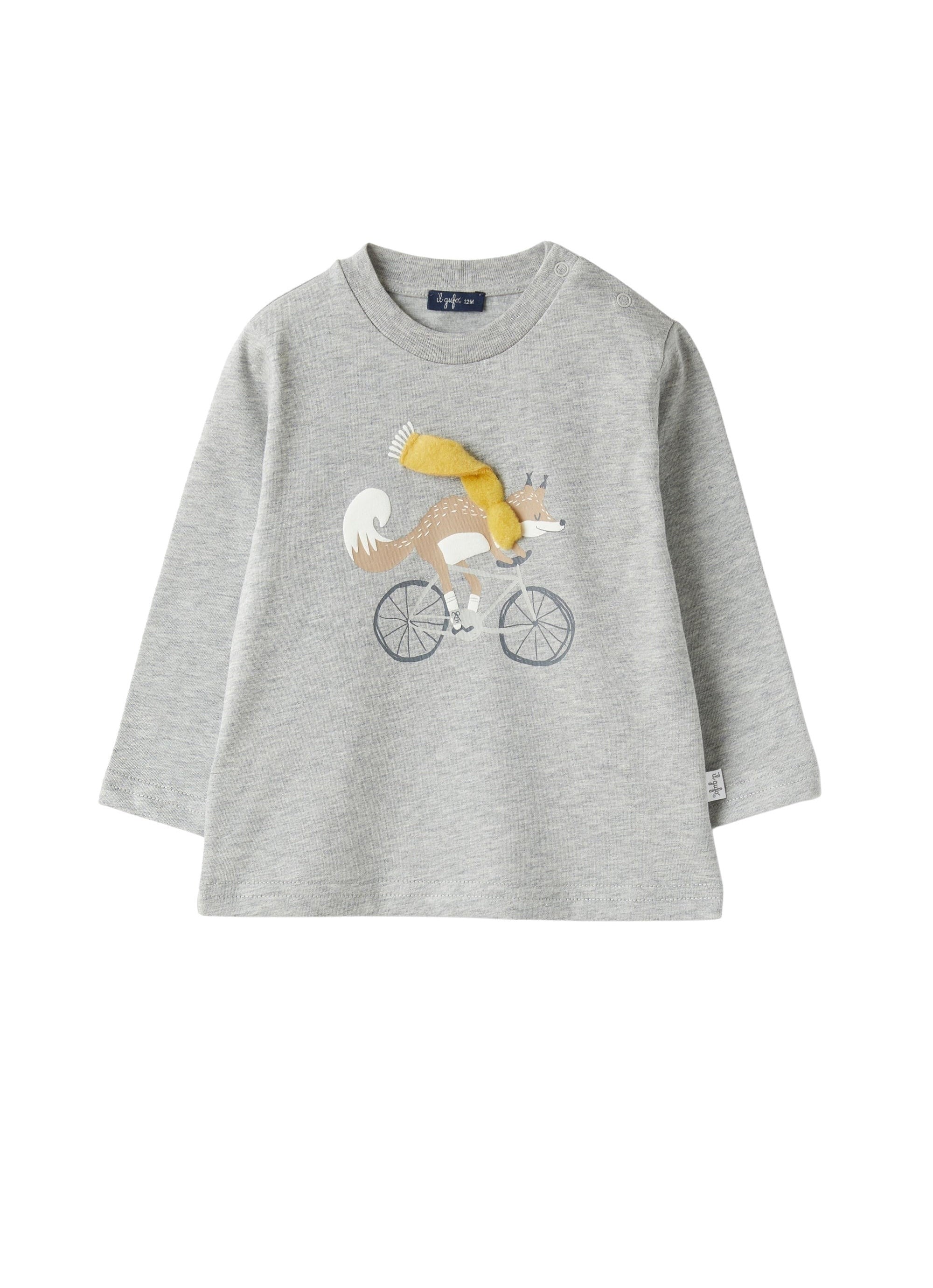t-shirt neonato con stampa volpe