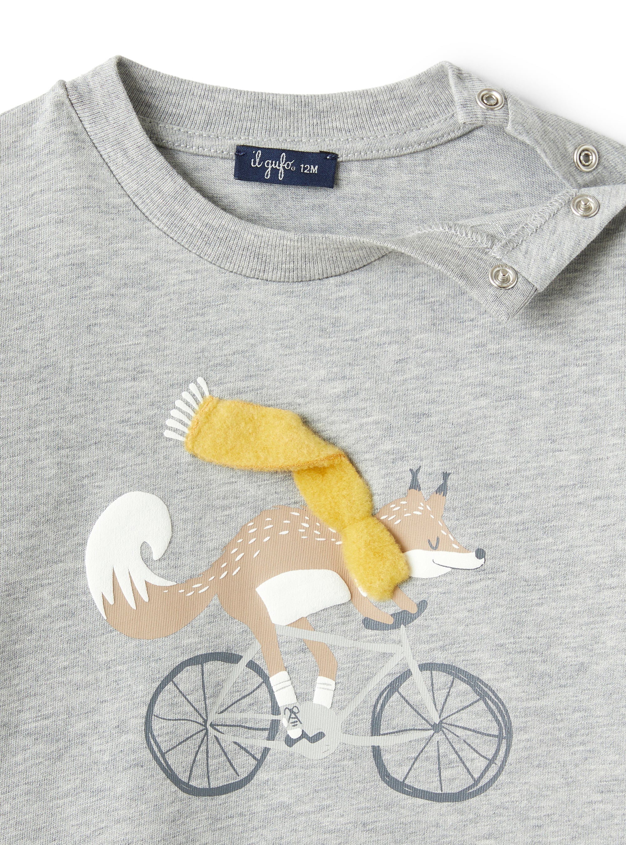 t-shirt neonato con stampa volpe