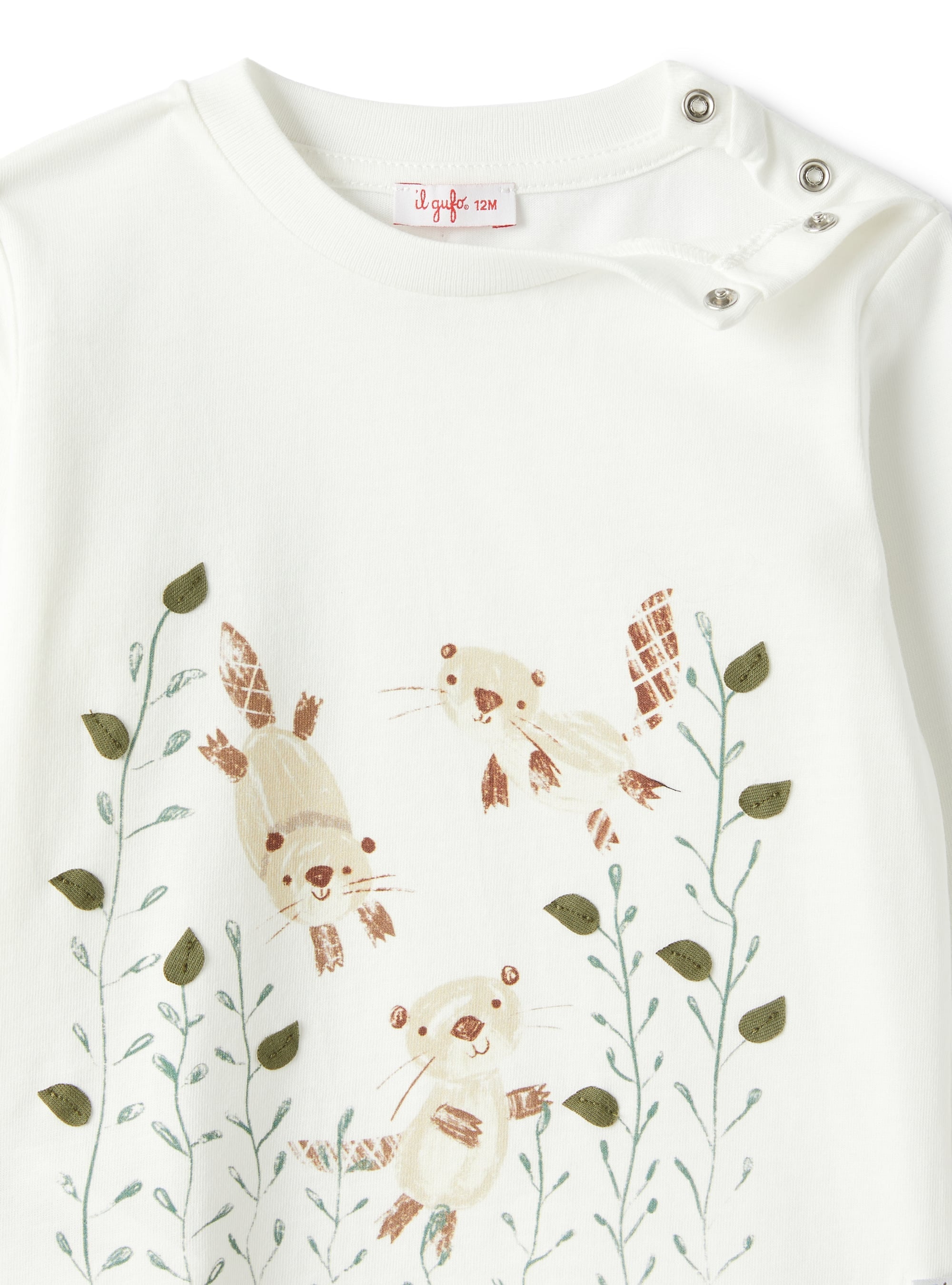 t-shirt neonato stampa scoiattoli
