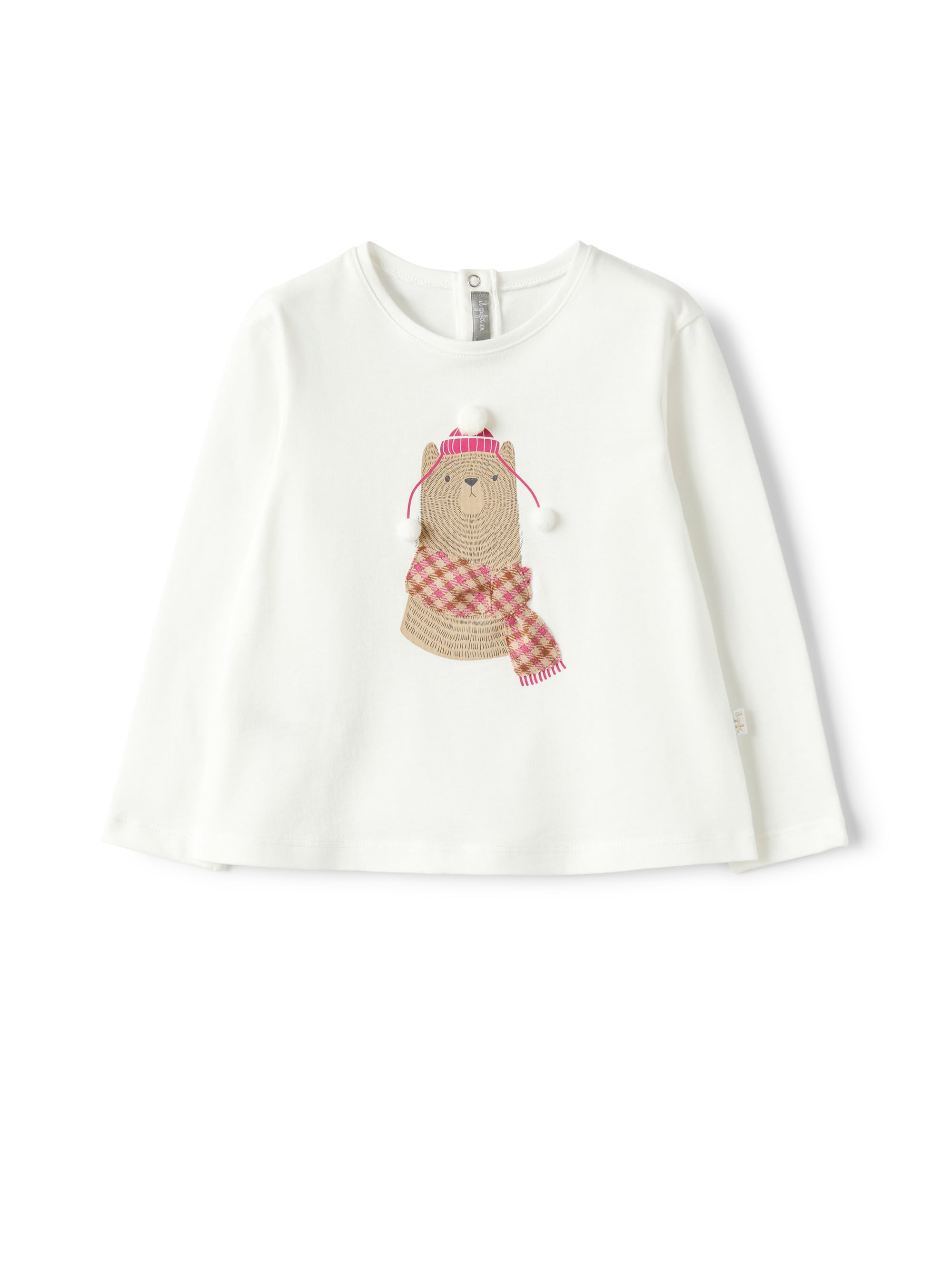 Long-sleeve T-shirt with teddy bear print
