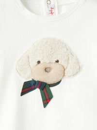 t-shirt neonato con barboncino in teddy