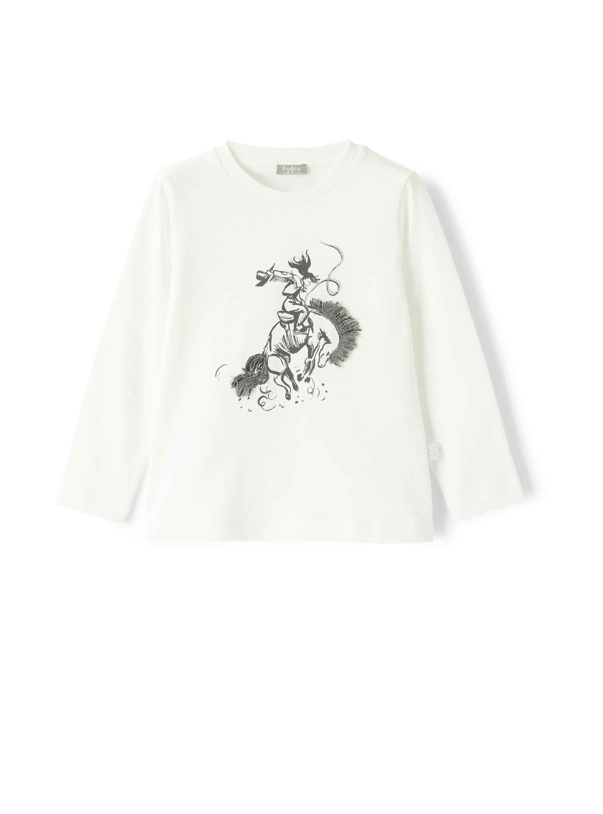 Long-sleeve T-shirt with rodeo print
