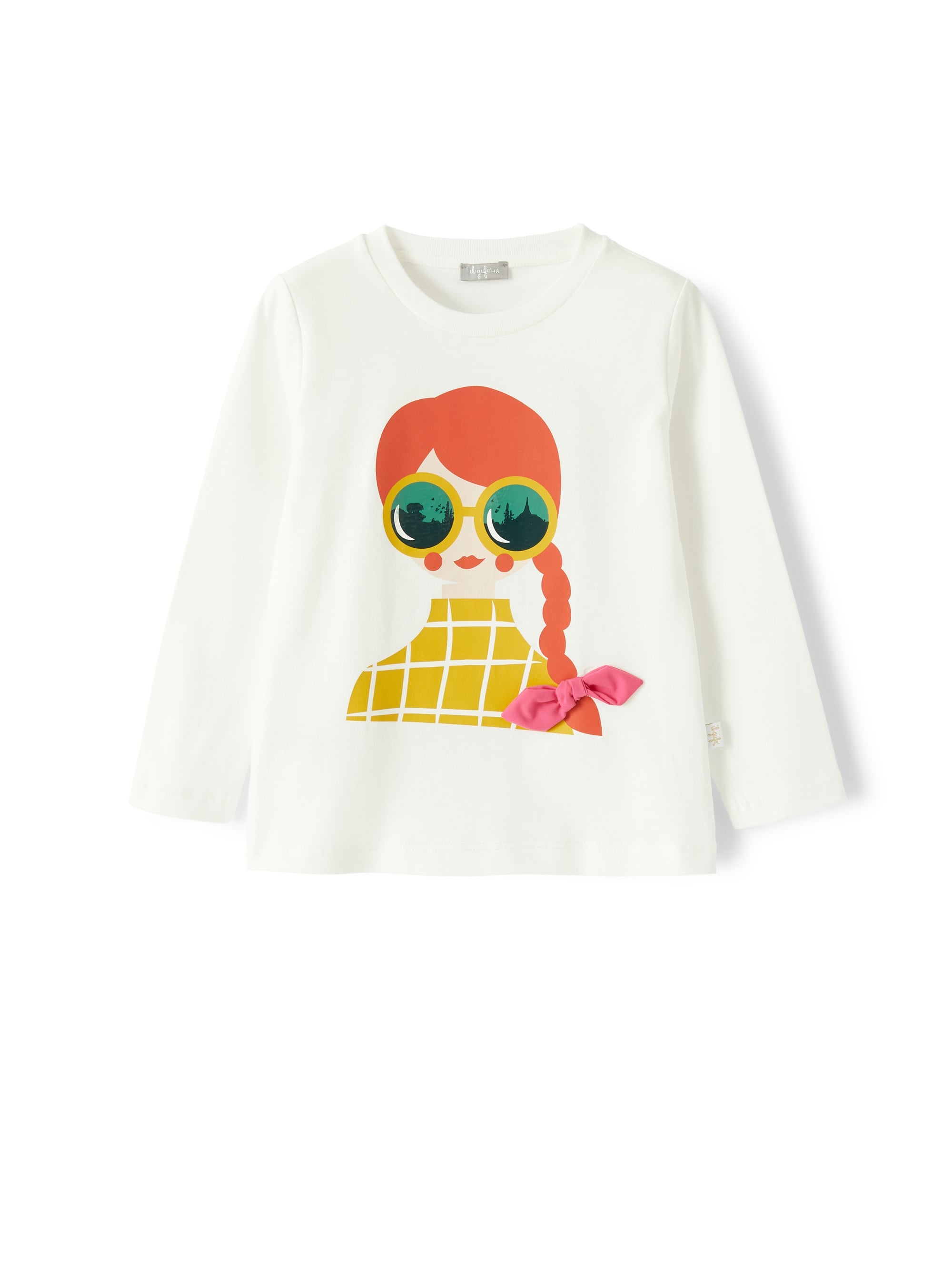 Long-sleeve T-shirt with print of little girl