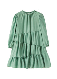 vl533r0001_571 // DOUBLON PAS FUSION /// DOUBLON DEVIENT OK PICS / vestito a balze in cupro  verde