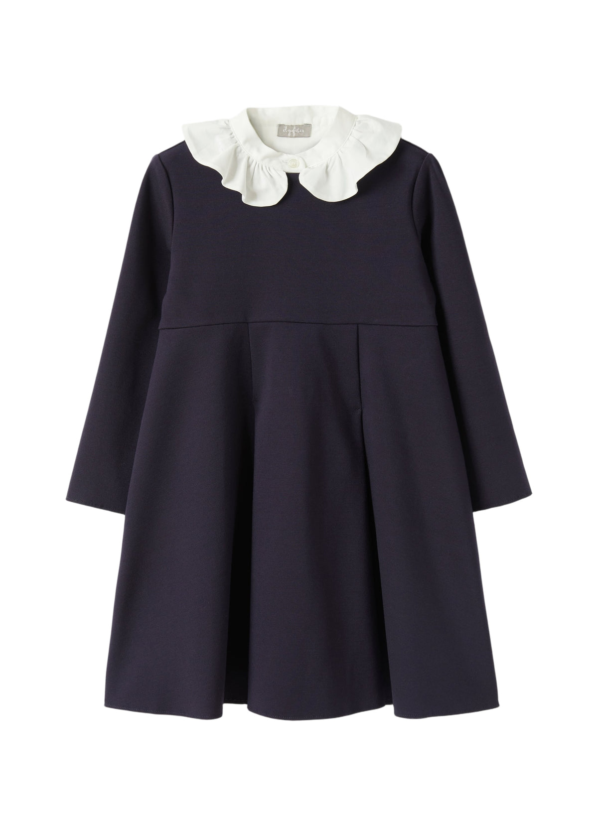 Dress In A Blue Milano-Stitch Fabric