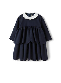 Dress in blue technowool