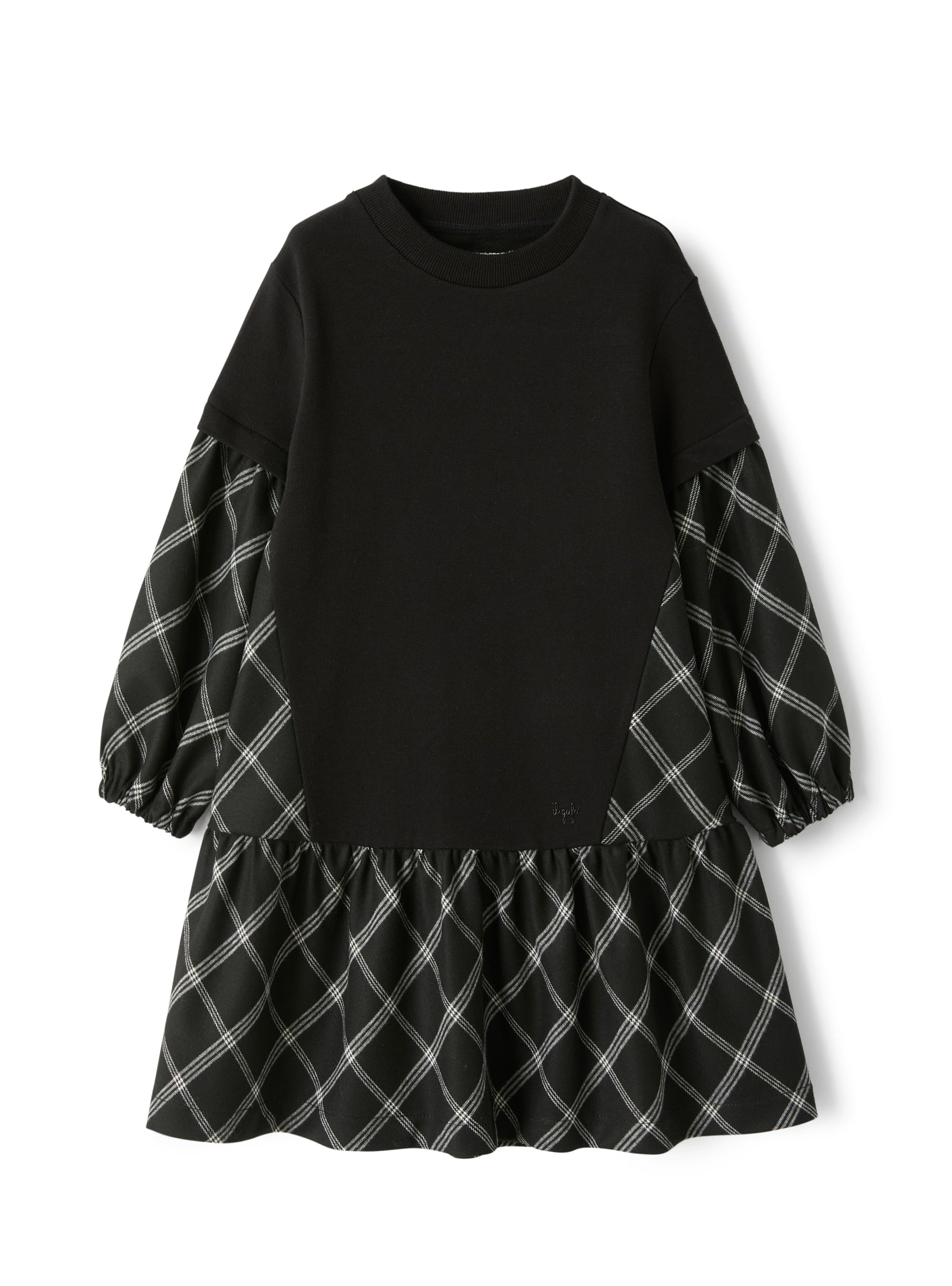 Fleece dress with a technowool detail