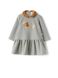 Baby girl’s dress in grey fleece