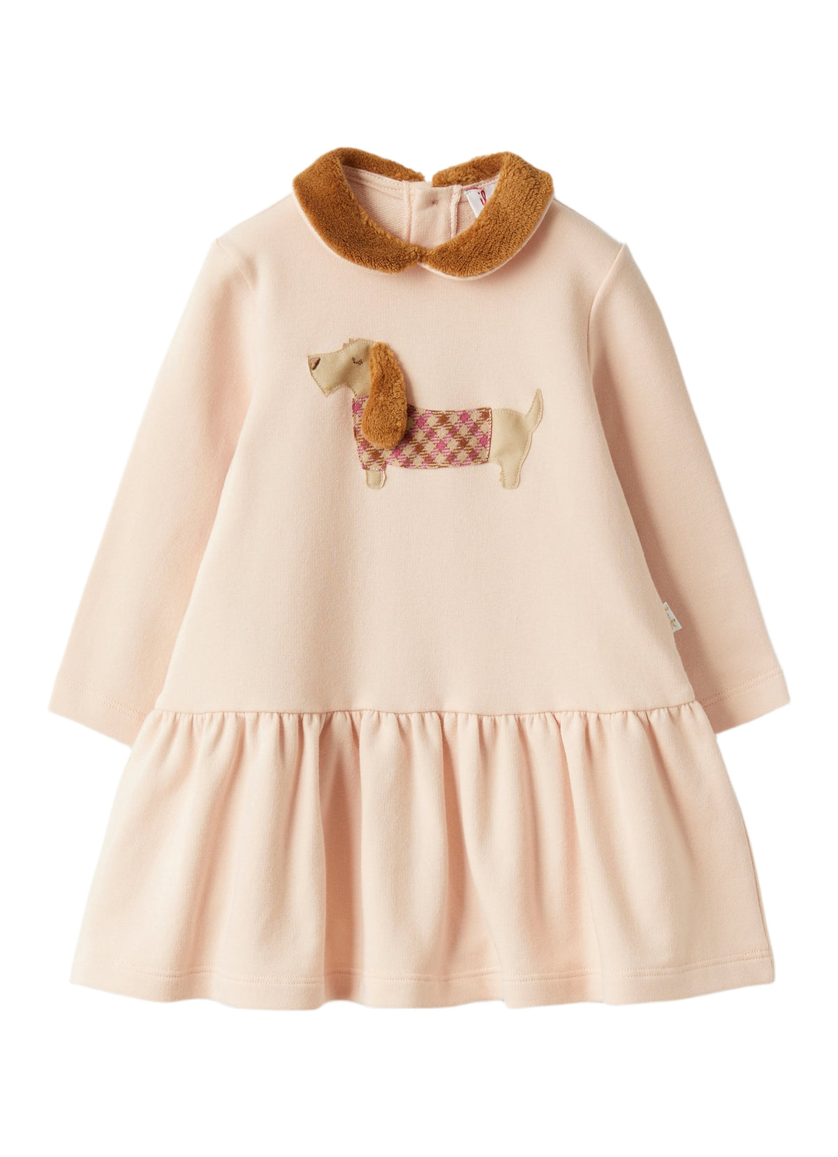 Baby Girl’S Dress In Pink Fleece