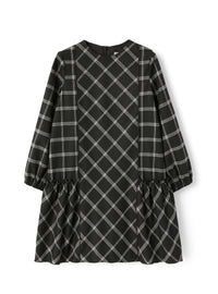 Dress in checked technowool
