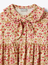 Viscose Dress With Bow Detail