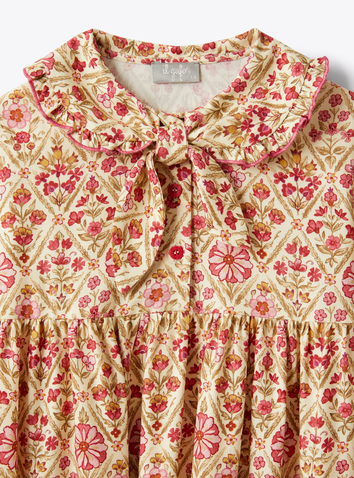 Viscose Dress With Bow Detail