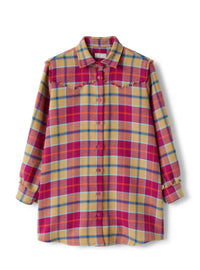 Dress in checked technowool