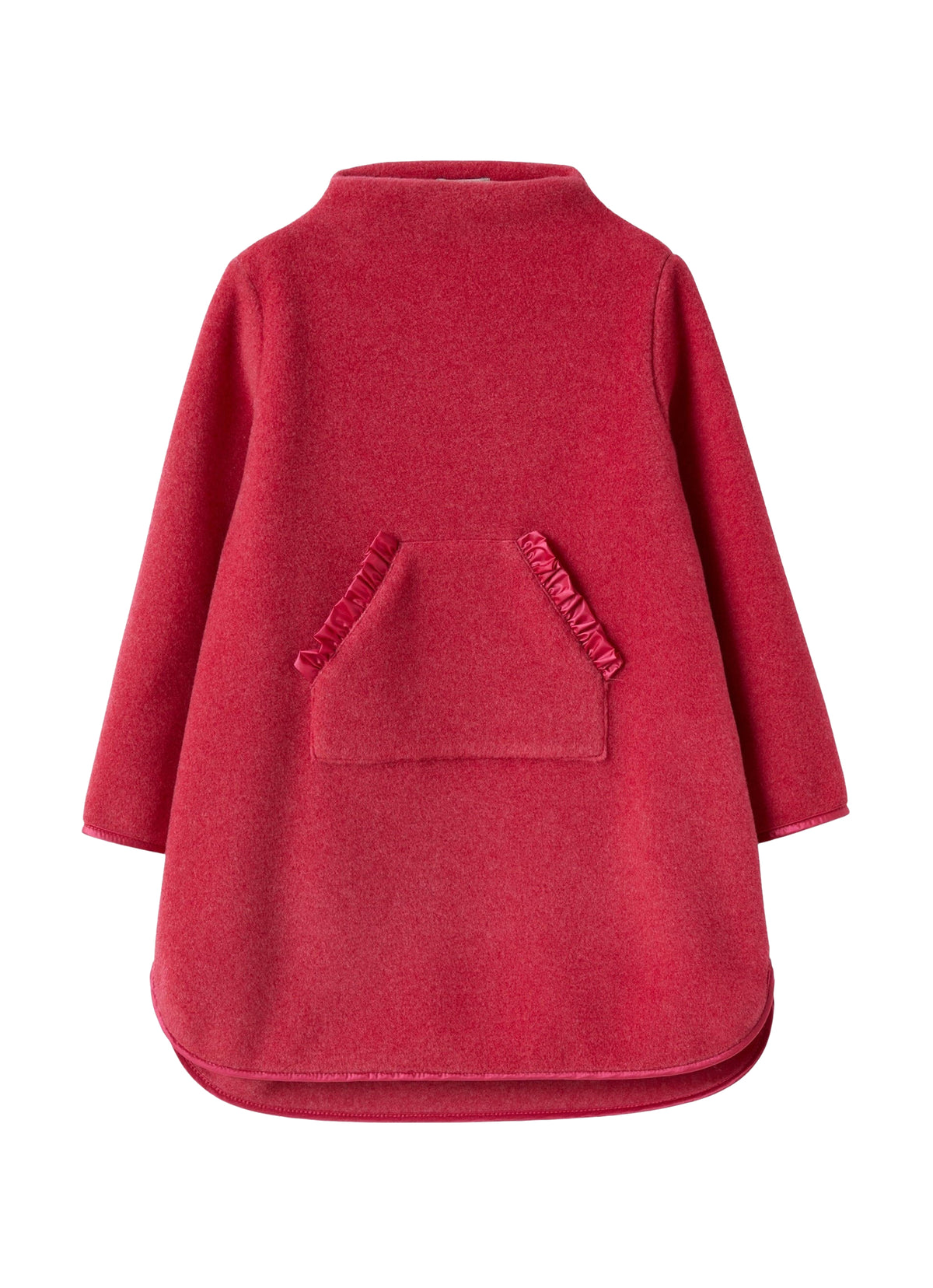 vl564m0108_3835 // DOUBLON FUSION /// Vestito In Pile Con Tasca A Marsupio