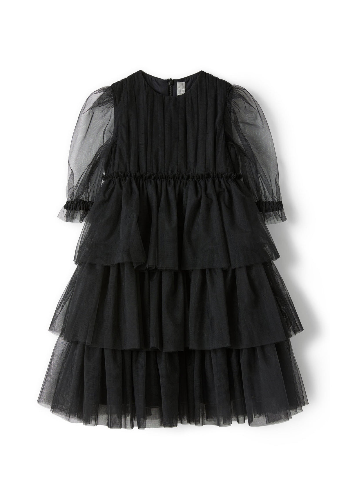 vm735h0018_099 // DOUBLON PAS FUSION /// Tiered Dress In Black Tulle