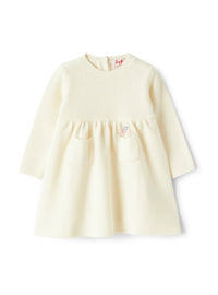 Baby girl’s tricot-knit dress with embroidery