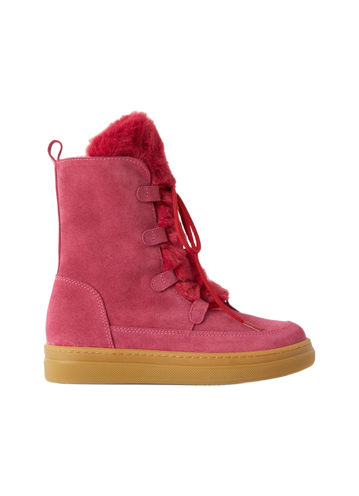 Ankle Boot In Nubuck And Faux Shearling