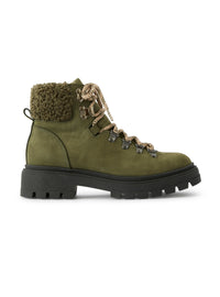 Green hiking boot