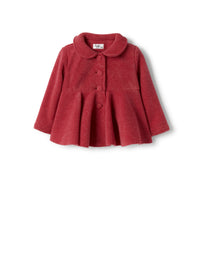 Fleece jacket with ruffle