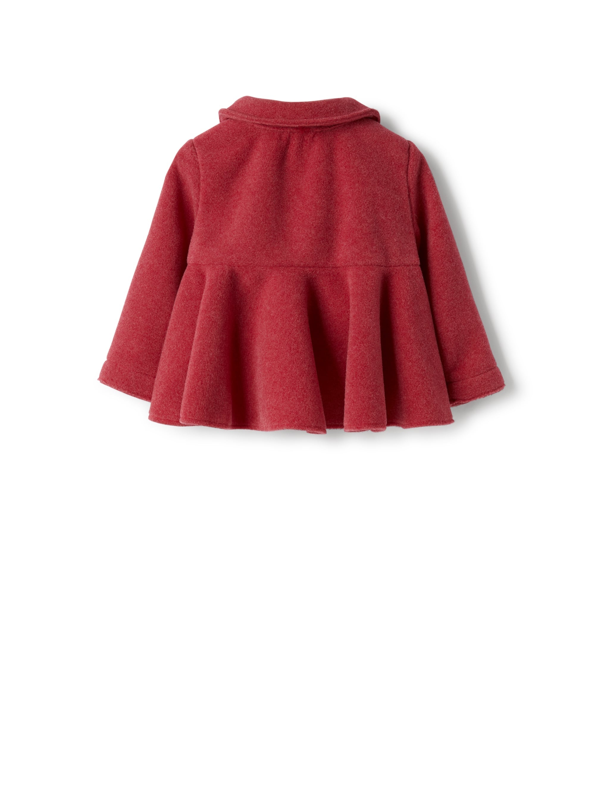 Fleece jacket with ruffle