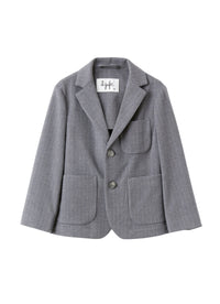 Pinstripe techno-wool blazer