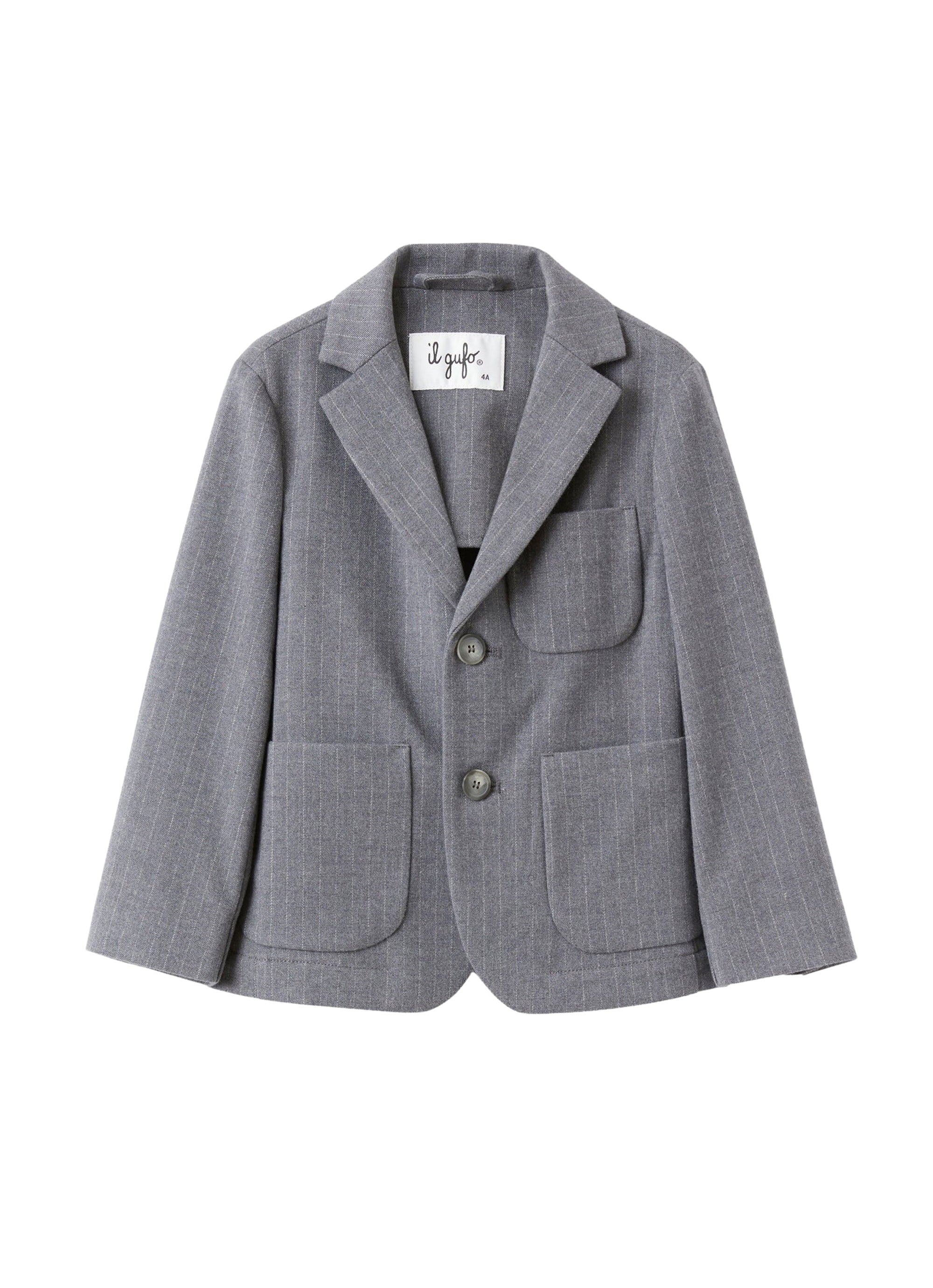 Pinstripe techno-wool blazer