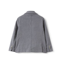 Pinstripe techno-wool blazer
