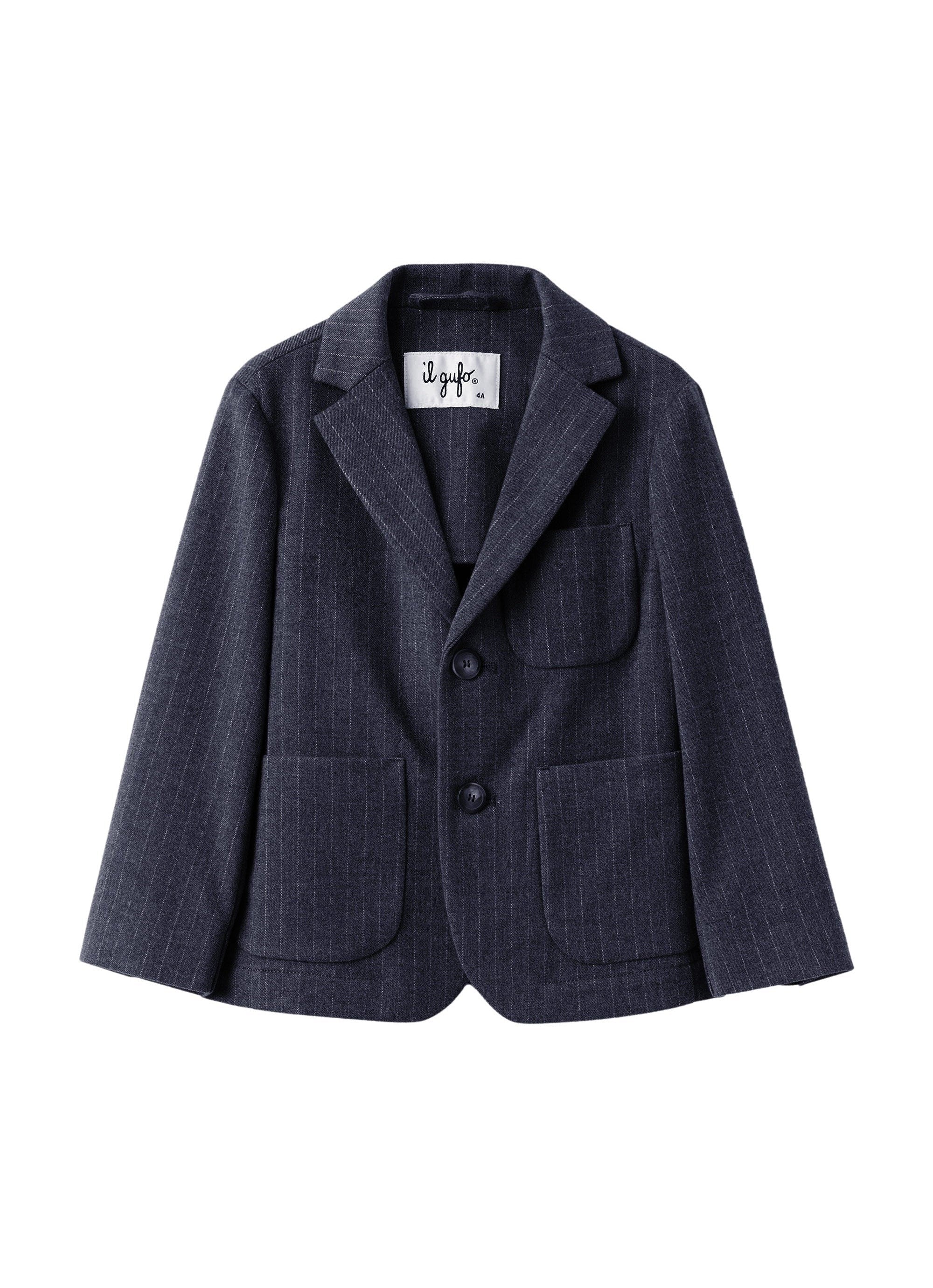 Pinstripe techno-wool blazer