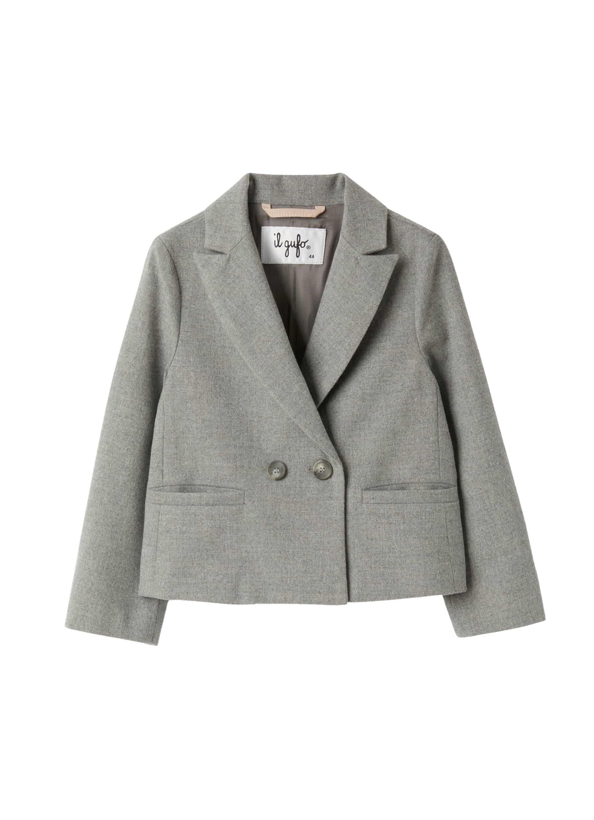 Double-breasted blazer in techno-wool