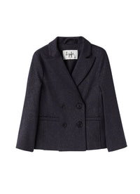Double-breasted blazer in MIlano knit