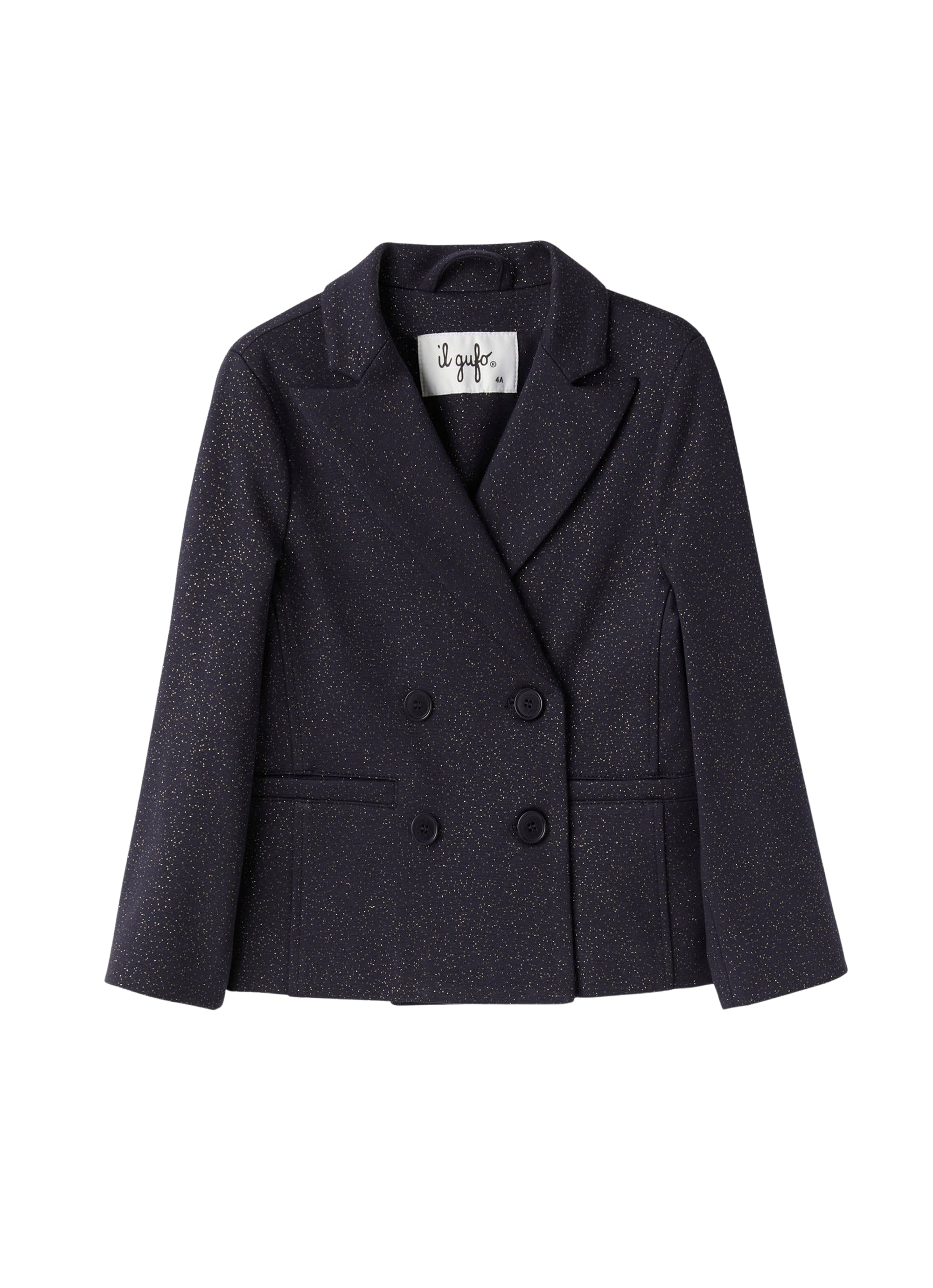 Double-breasted blazer in MIlano knit