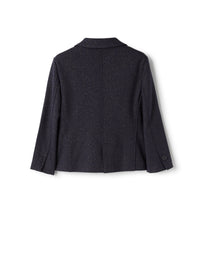 Double-breasted blazer in MIlano knit